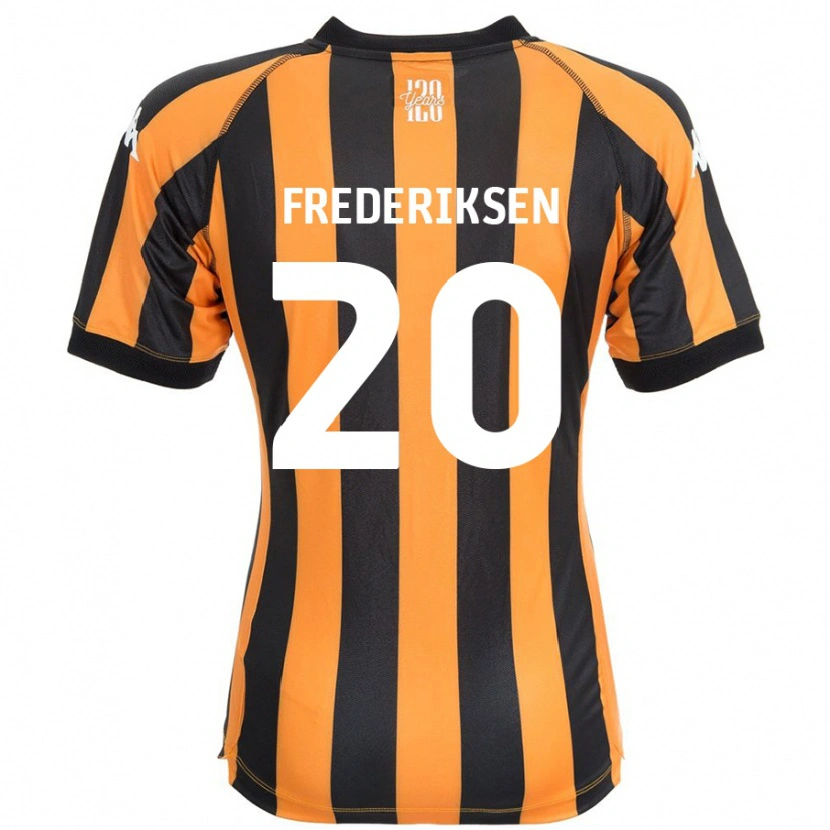 Danxen Kinderen Abbey Frederiksen #20 Zwart Amber Thuisshirt Thuistenue 2024/25 T-Shirt