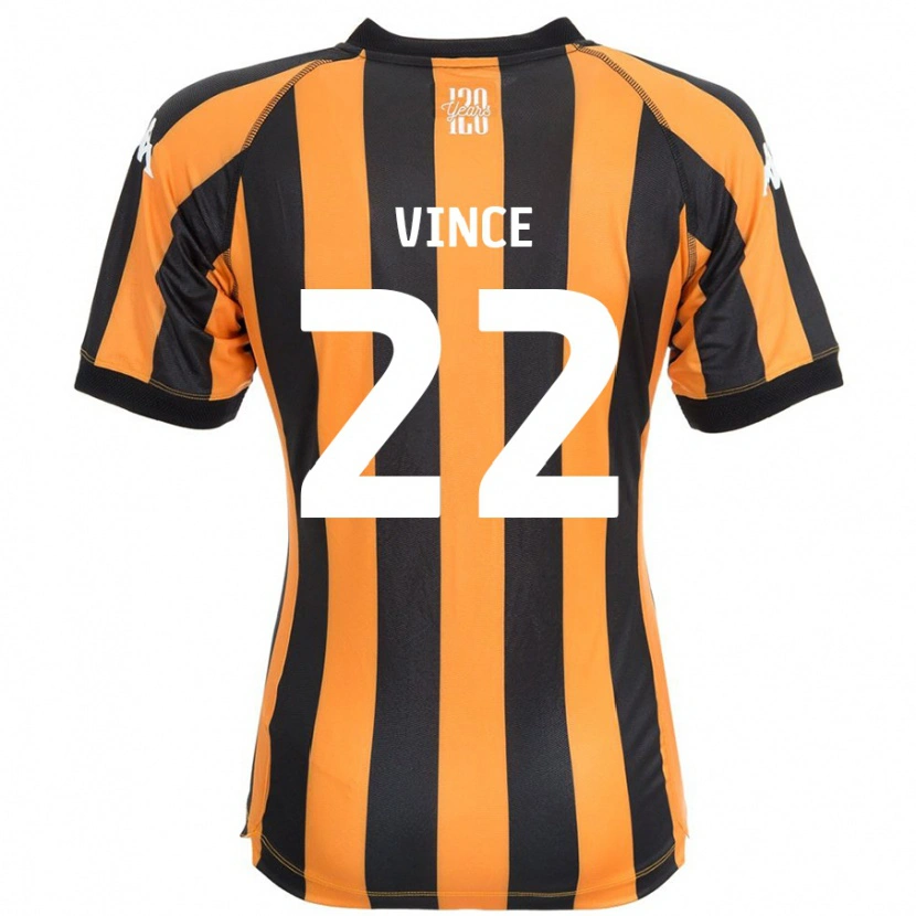 Danxen Kinderen Anna Vince #22 Zwart Amber Thuisshirt Thuistenue 2024/25 T-Shirt