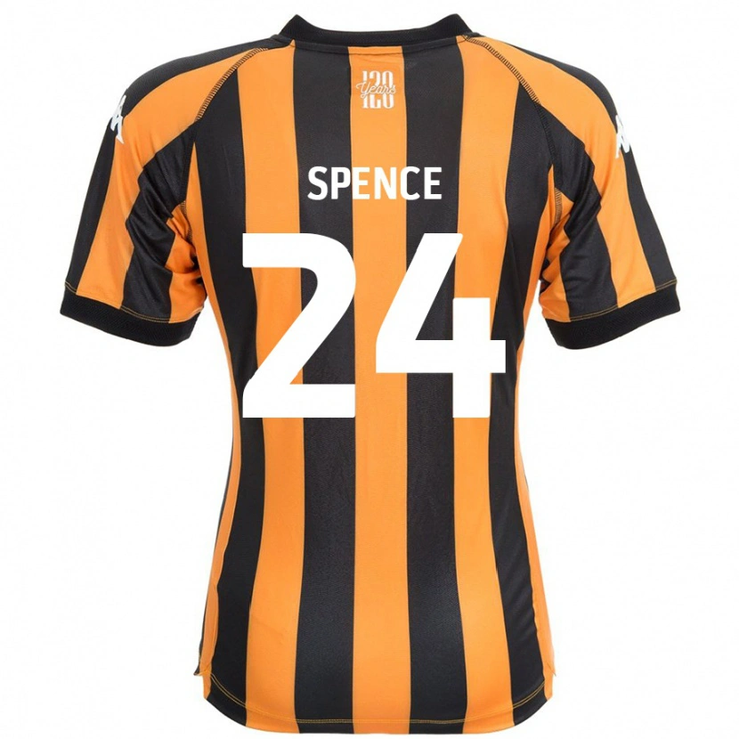 Danxen Kinderen Emily Spence #24 Zwart Amber Thuisshirt Thuistenue 2024/25 T-Shirt