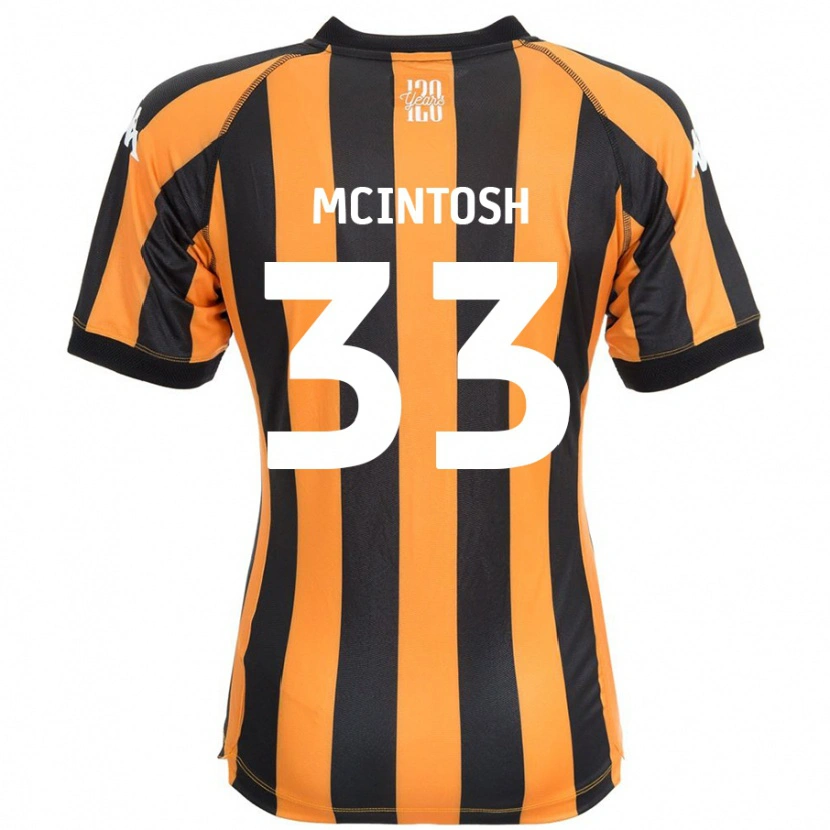 Danxen Kinderen Lucy Mcintosh #33 Zwart Amber Thuisshirt Thuistenue 2024/25 T-Shirt