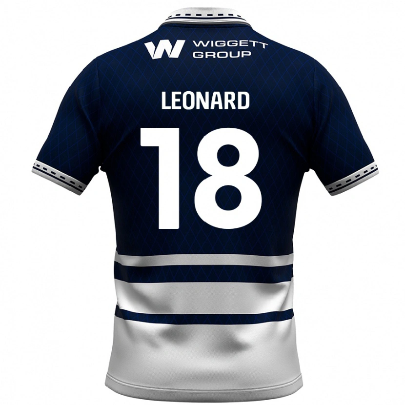 Danxen Kinderen Ryan Leonard #18 Marineblauw Wit Thuisshirt Thuistenue 2024/25 T-Shirt