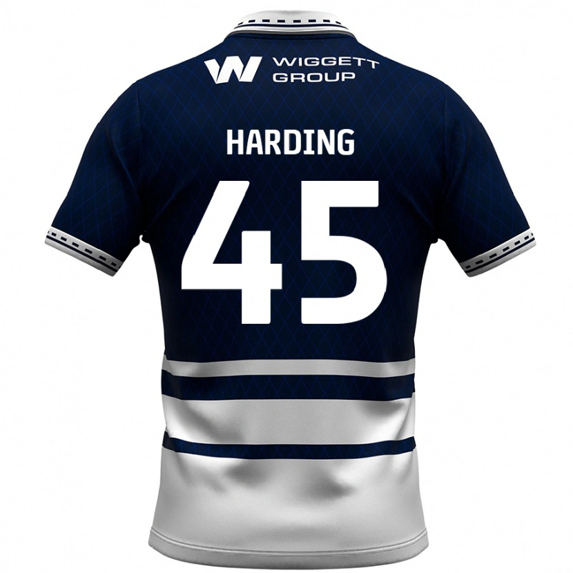 Danxen Kinderen Wes Harding #45 Marineblauw Wit Thuisshirt Thuistenue 2024/25 T-Shirt