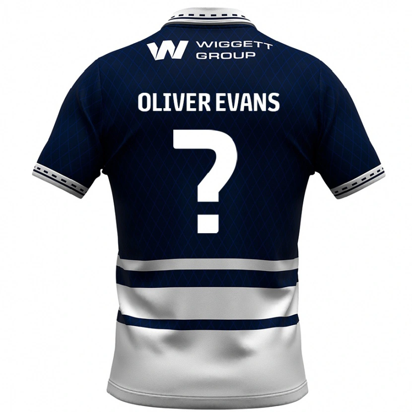 Danxen Kinderen Oliver Evans #0 Marineblauw Wit Thuisshirt Thuistenue 2024/25 T-Shirt