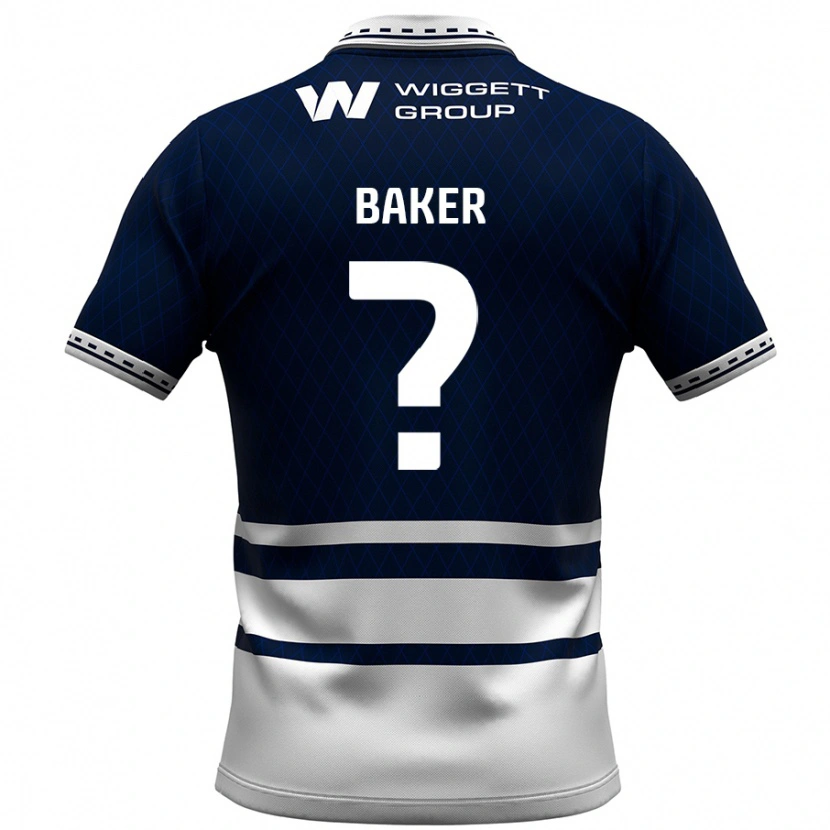 Danxen Kinderen Frankie Baker #0 Marineblauw Wit Thuisshirt Thuistenue 2024/25 T-Shirt