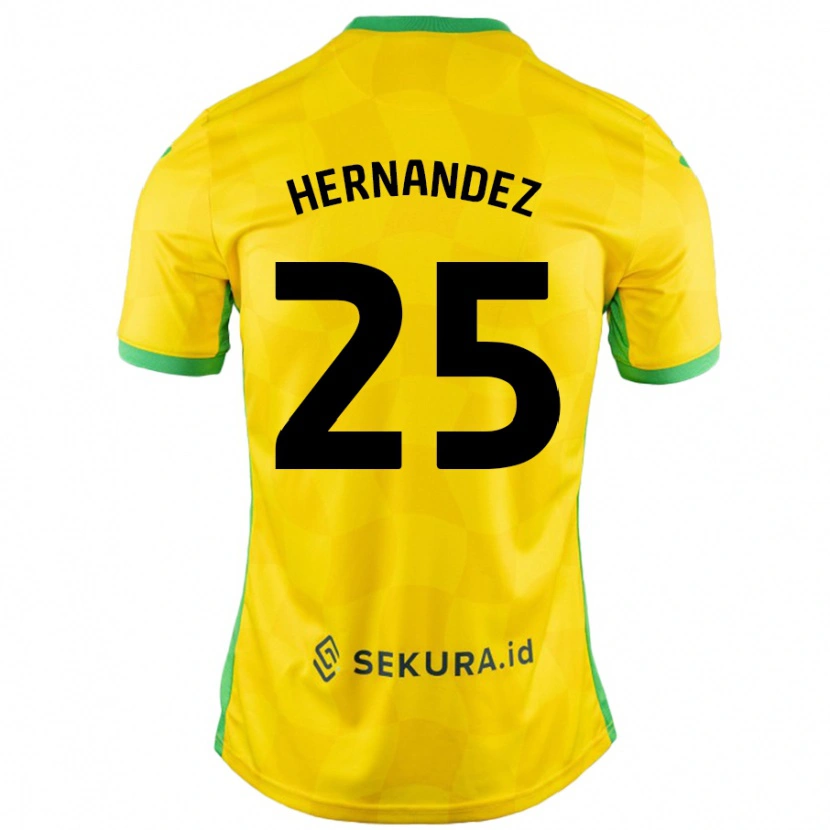 Danxen Kinderen Onel Hernández #25 Geel Groen Thuisshirt Thuistenue 2024/25 T-Shirt