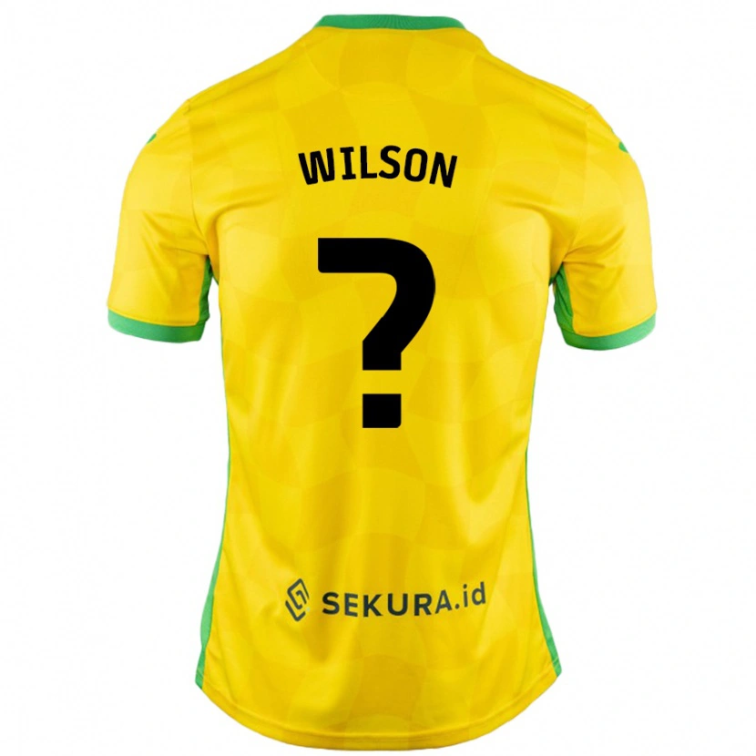 Danxen Kinderen Charlie Wilson #0 Geel Groen Thuisshirt Thuistenue 2024/25 T-Shirt