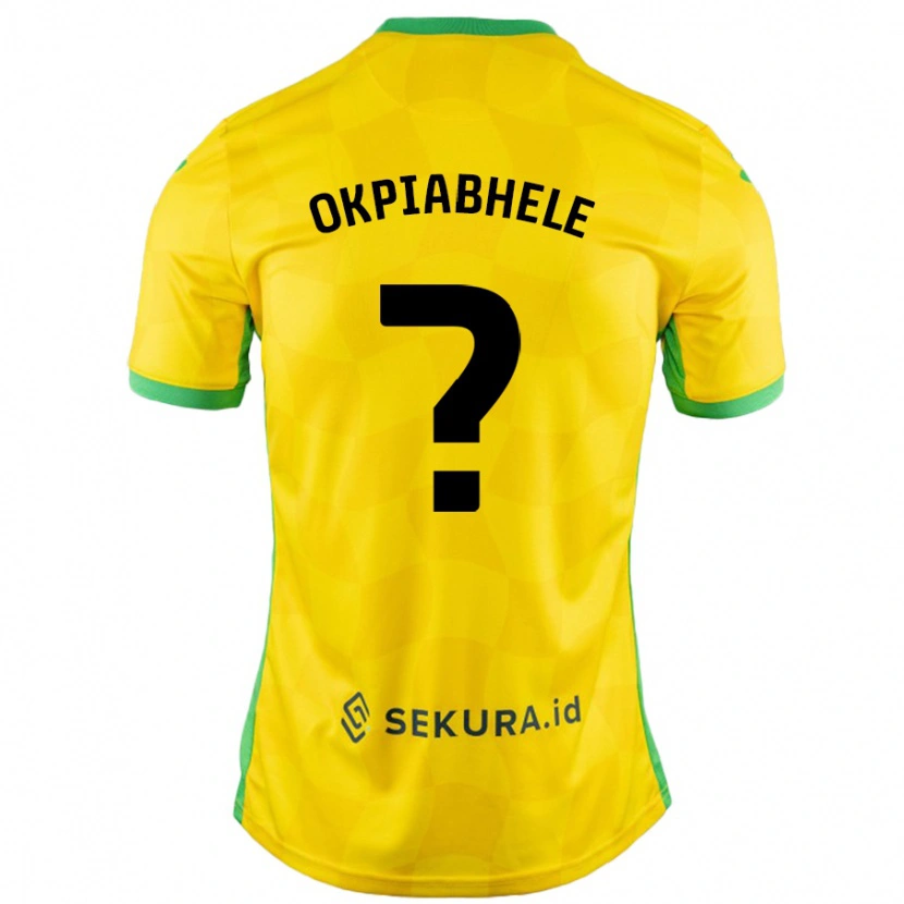 Danxen Kinderen Oser Okpiabhele #0 Geel Groen Thuisshirt Thuistenue 2024/25 T-Shirt