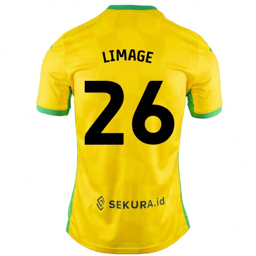 Danxen Kinderen Felicity Limage #26 Geel Groen Thuisshirt Thuistenue 2024/25 T-Shirt