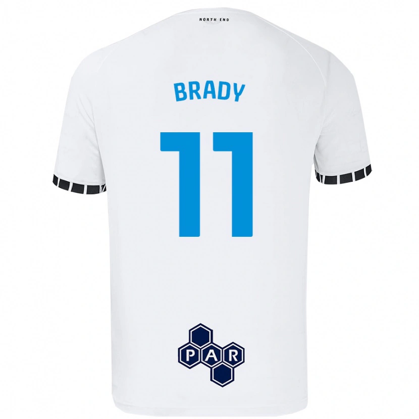 Danxen Kinderen Robbie Brady #11 Wit Thuisshirt Thuistenue 2024/25 T-Shirt