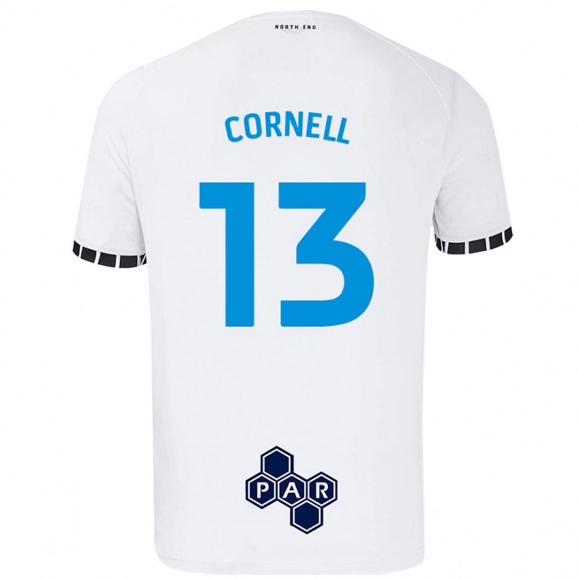 Danxen Kinderen David Cornell #13 Wit Thuisshirt Thuistenue 2024/25 T-Shirt