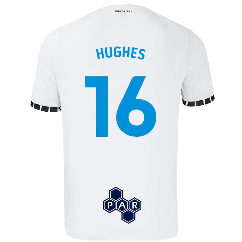 Danxen Kinderen Andrew Hughes #16 Wit Thuisshirt Thuistenue 2024/25 T-Shirt