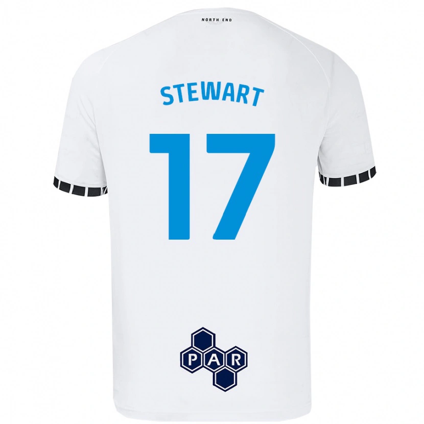 Danxen Kinderen Layton Stewart #17 Wit Thuisshirt Thuistenue 2024/25 T-Shirt