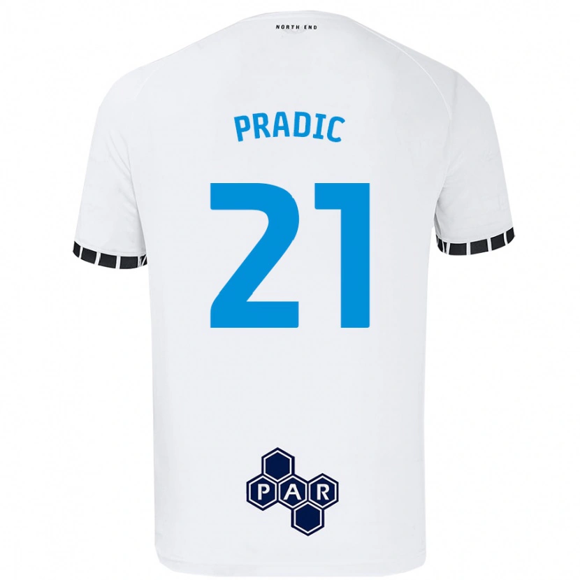 Danxen Kinderen James Pradic #21 Wit Thuisshirt Thuistenue 2024/25 T-Shirt