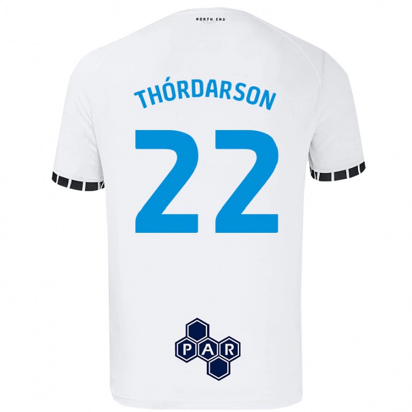 Danxen Kinderen Stefán Teitur Thórdarson #22 Wit Thuisshirt Thuistenue 2024/25 T-Shirt