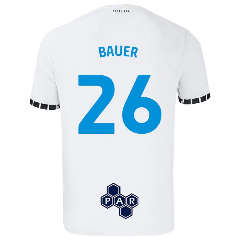 Danxen Kinderen Patrick Bauer #26 Wit Thuisshirt Thuistenue 2024/25 T-Shirt