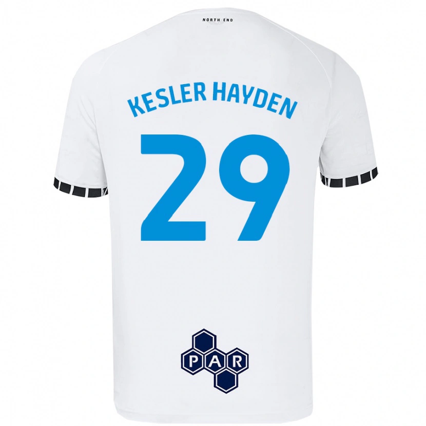 Danxen Kinderen Kaine Kesler-Hayden #29 Wit Thuisshirt Thuistenue 2024/25 T-Shirt