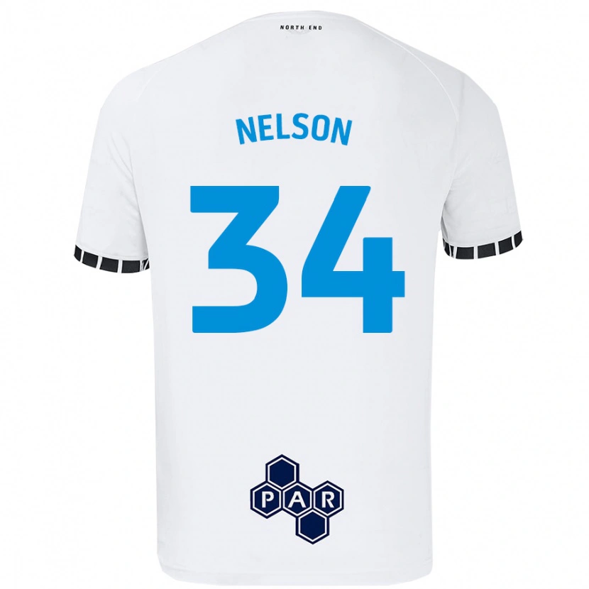 Danxen Kinderen Kitt Nelson #34 Wit Thuisshirt Thuistenue 2024/25 T-Shirt