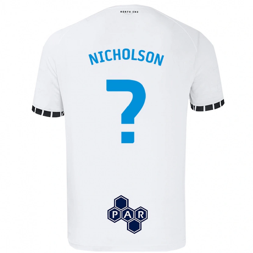 Danxen Kinderen Joseph Nicholson #0 Wit Thuisshirt Thuistenue 2024/25 T-Shirt