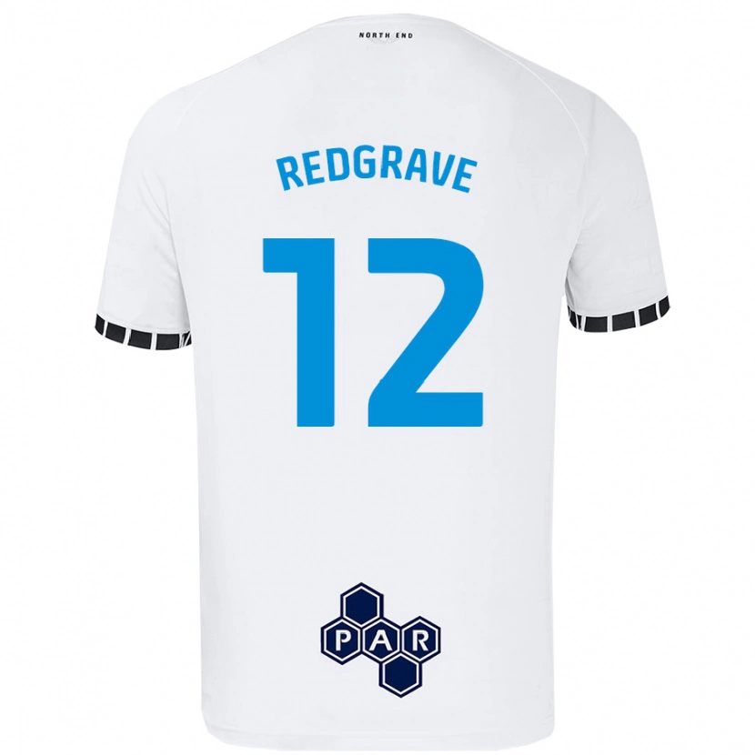 Danxen Kinderen Jodie Redgrave #12 Wit Thuisshirt Thuistenue 2024/25 T-Shirt