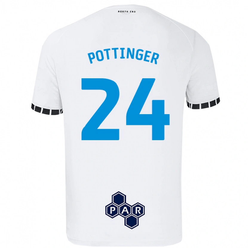 Danxen Kinderen Kaya Pottinger #24 Wit Thuisshirt Thuistenue 2024/25 T-Shirt