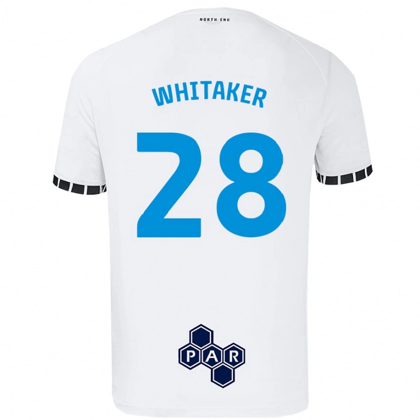 Danxen Kinderen Eve Whitaker #28 Wit Thuisshirt Thuistenue 2024/25 T-Shirt