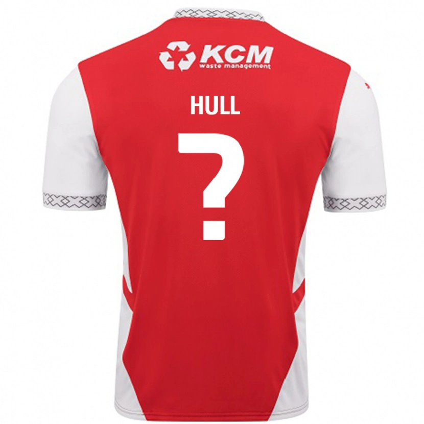 Danxen Kinderen Jake Hull #0 Rood Wit Thuisshirt Thuistenue 2024/25 T-Shirt