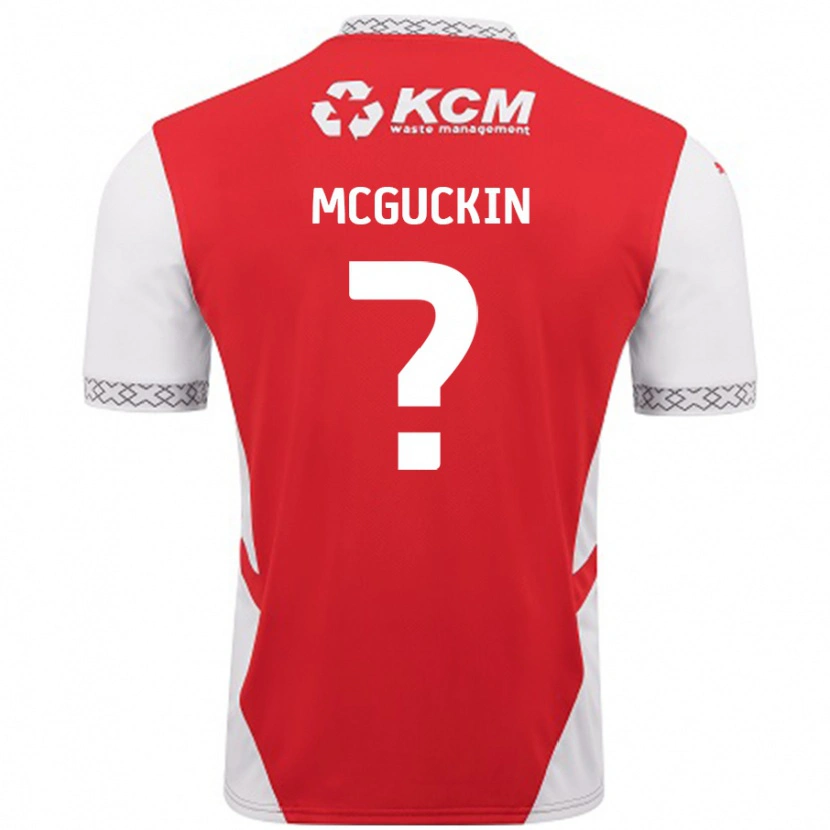 Danxen Kinderen Ciaran Mcguckin #0 Rood Wit Thuisshirt Thuistenue 2024/25 T-Shirt