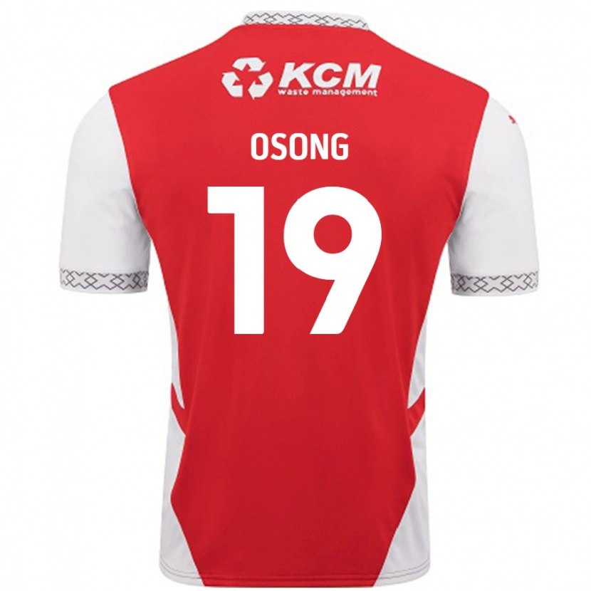 Danxen Kinderen Detlef Esapa Osong #19 Rood Wit Thuisshirt Thuistenue 2024/25 T-Shirt