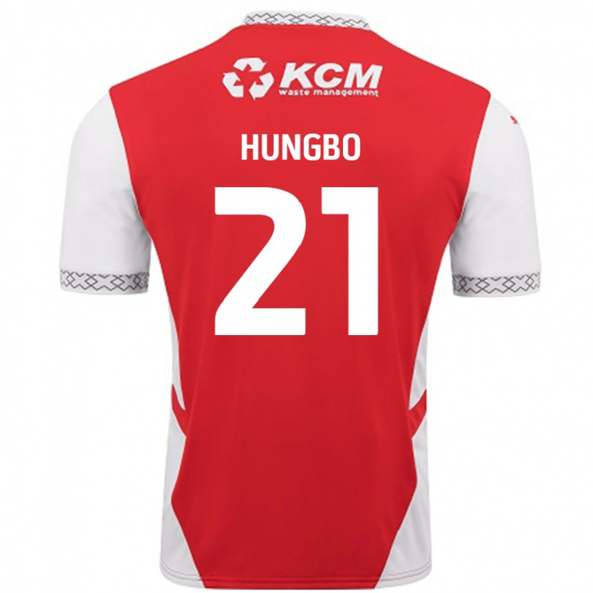 Danxen Kinderen Joseph Hungbo #21 Rood Wit Thuisshirt Thuistenue 2024/25 T-Shirt