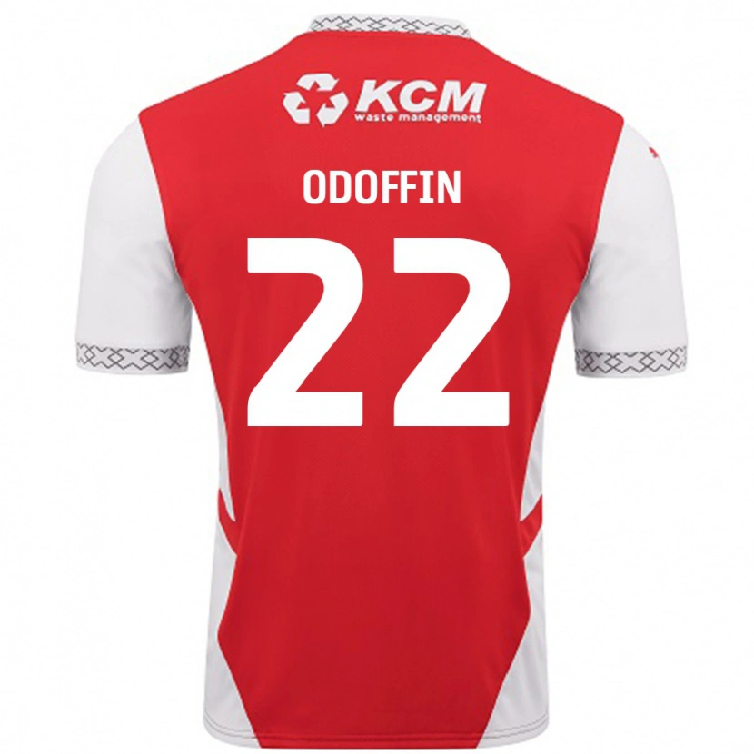 Danxen Kinderen Hakeem Odoffin #22 Rood Wit Thuisshirt Thuistenue 2024/25 T-Shirt