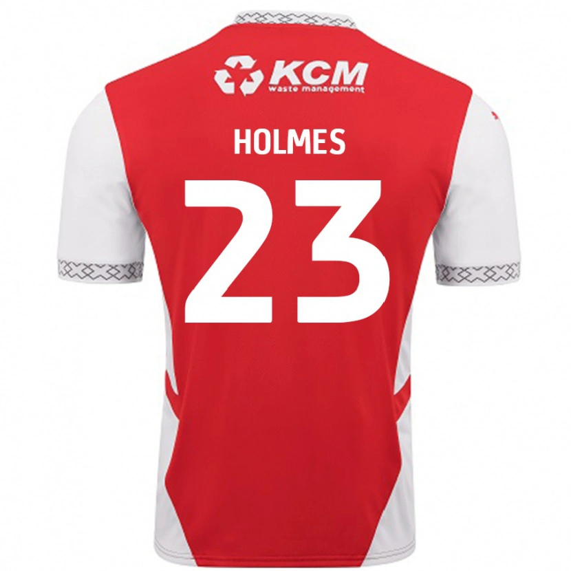 Danxen Kinderen Jack Holmes #23 Rood Wit Thuisshirt Thuistenue 2024/25 T-Shirt