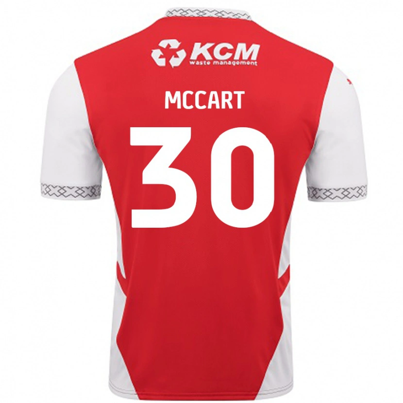 Danxen Kinderen Jamie Mccart #30 Rood Wit Thuisshirt Thuistenue 2024/25 T-Shirt