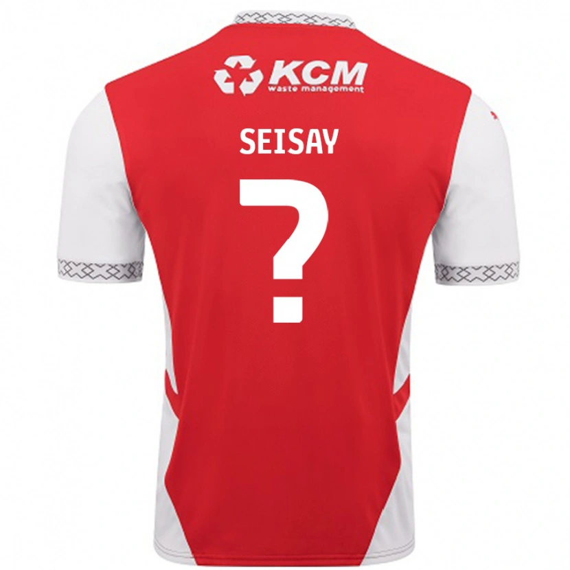 Danxen Kinderen Hamid Seisay #0 Rood Wit Thuisshirt Thuistenue 2024/25 T-Shirt