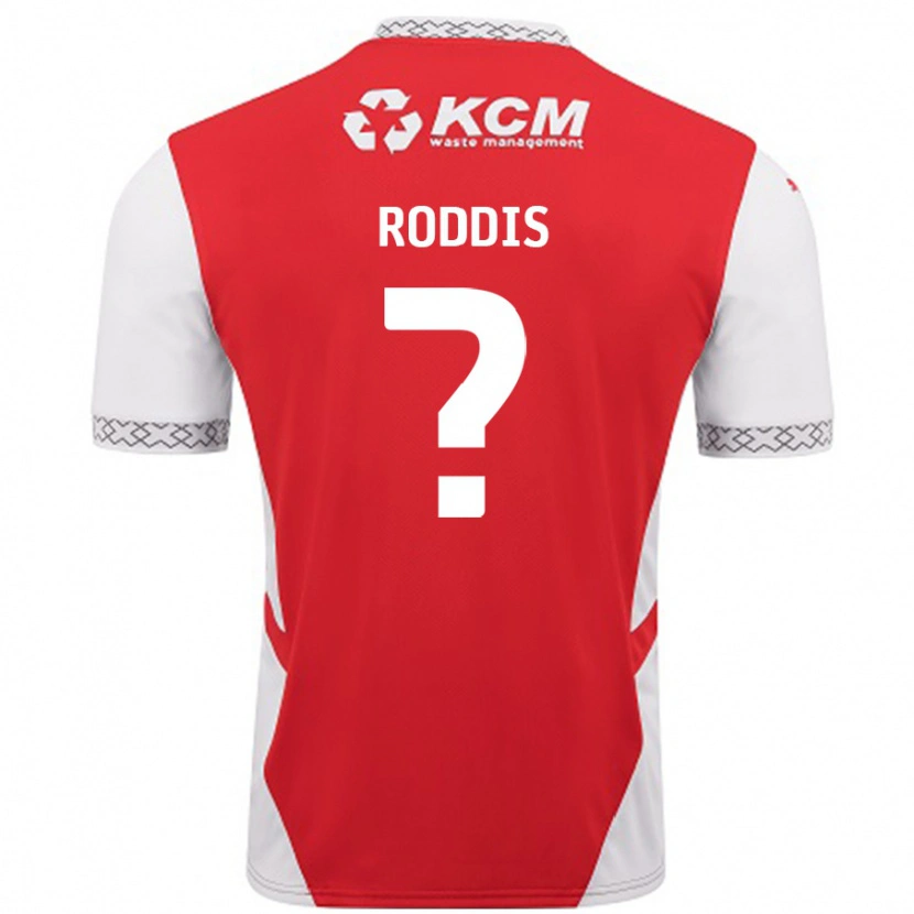 Danxen Kinderen Harry Roddis #0 Rood Wit Thuisshirt Thuistenue 2024/25 T-Shirt