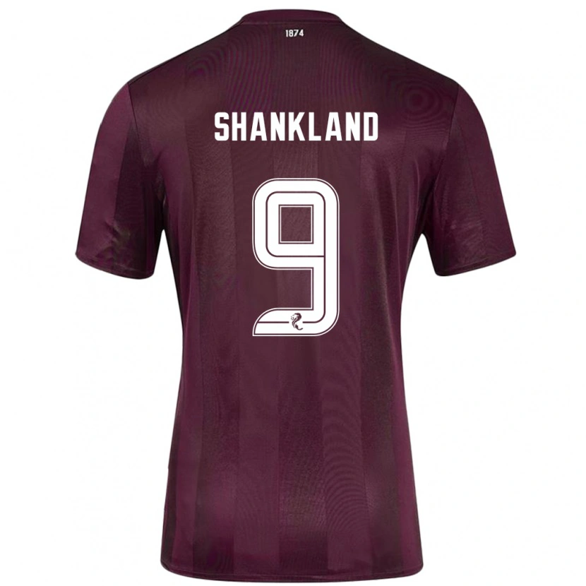 Danxen Kinderen Lawrence Shankland #9 Bordeauxrood Thuisshirt Thuistenue 2024/25 T-Shirt