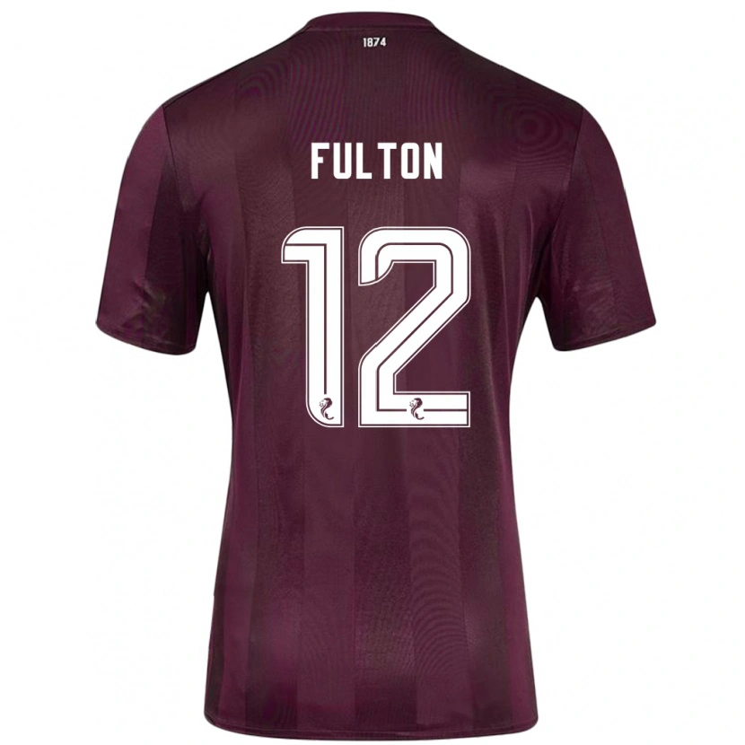 Danxen Kinderen Ryan Fulton #12 Bordeauxrood Thuisshirt Thuistenue 2024/25 T-Shirt