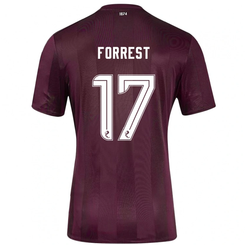 Danxen Kinderen Alan Forrest #17 Bordeauxrood Thuisshirt Thuistenue 2024/25 T-Shirt