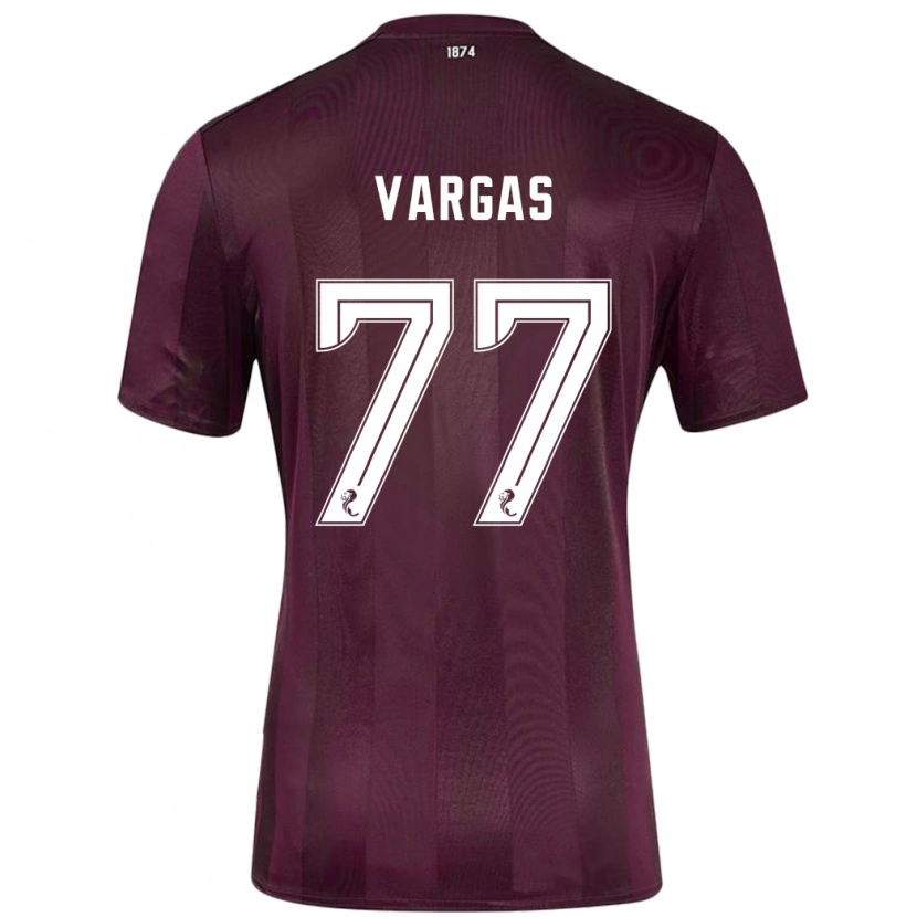 Danxen Kinderen Kenneth Vargas #77 Bordeauxrood Thuisshirt Thuistenue 2024/25 T-Shirt