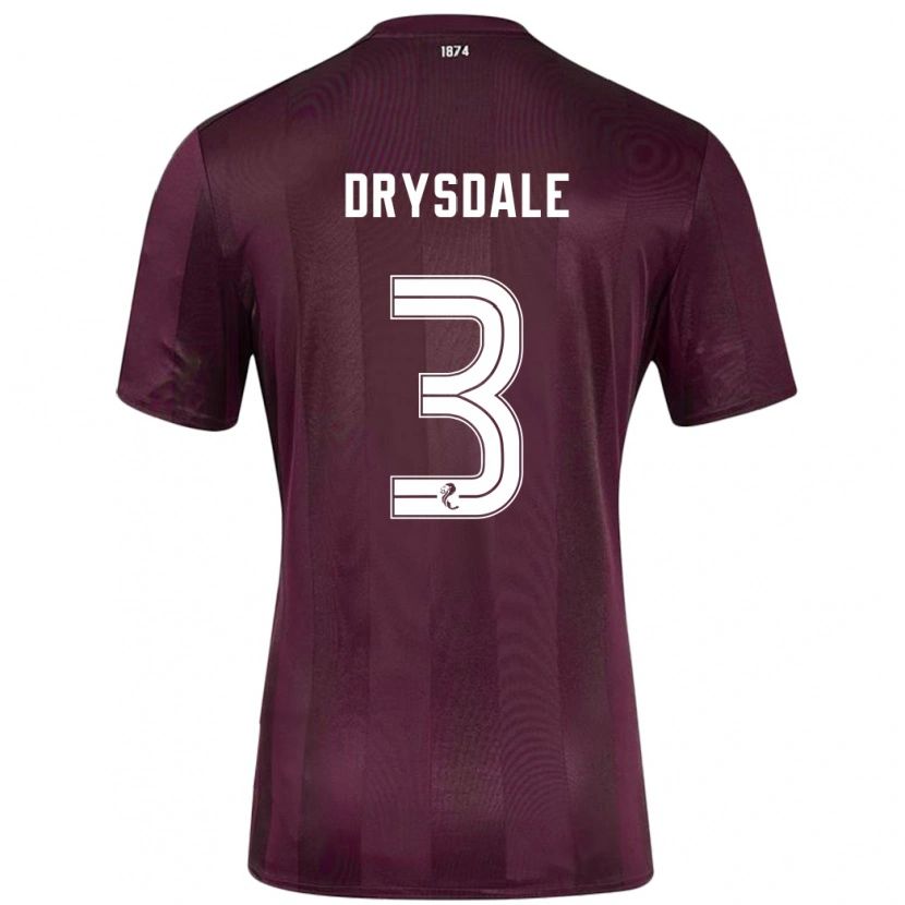 Danxen Kinderen Ethan Drysdale #3 Bordeauxrood Thuisshirt Thuistenue 2024/25 T-Shirt