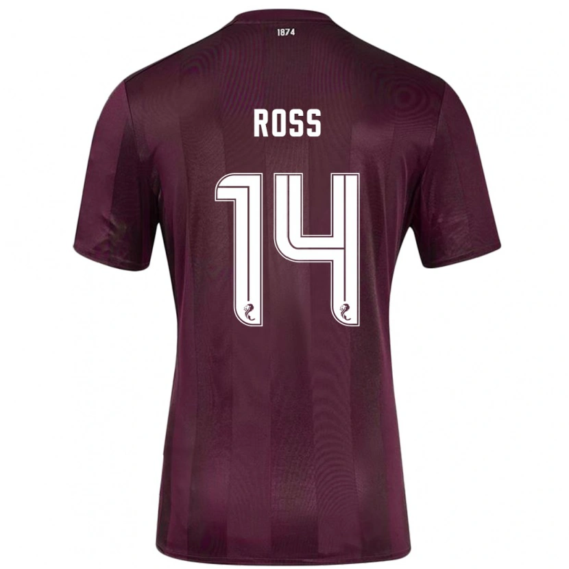 Danxen Kinderen Mackenzie Ross #14 Bordeauxrood Thuisshirt Thuistenue 2024/25 T-Shirt