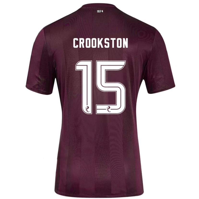 Danxen Kinderen Gregor Crookston #15 Bordeauxrood Thuisshirt Thuistenue 2024/25 T-Shirt