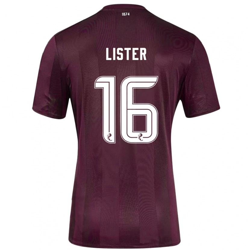 Danxen Kinderen Henry Lister #16 Bordeauxrood Thuisshirt Thuistenue 2024/25 T-Shirt