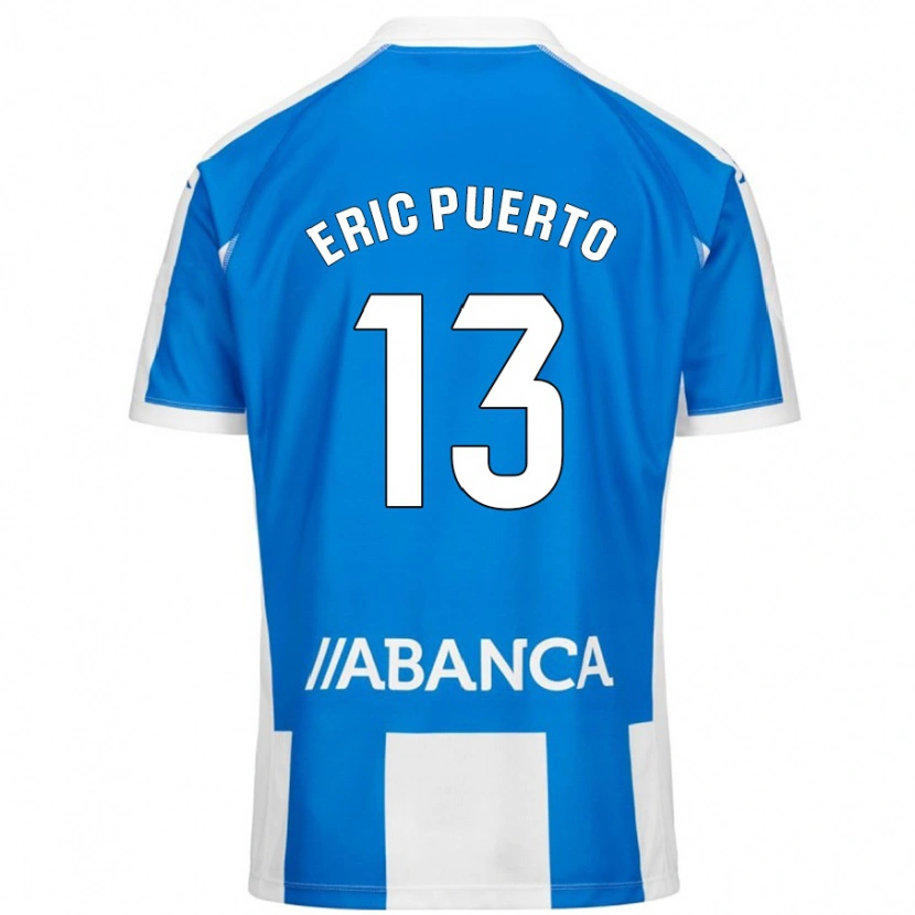 Danxen Kinderen Eric Puerto #13 Blauw Wit Thuisshirt Thuistenue 2024/25 T-Shirt