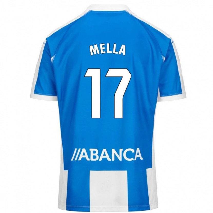 Danxen Kinderen David Mella #17 Blauw Wit Thuisshirt Thuistenue 2024/25 T-Shirt