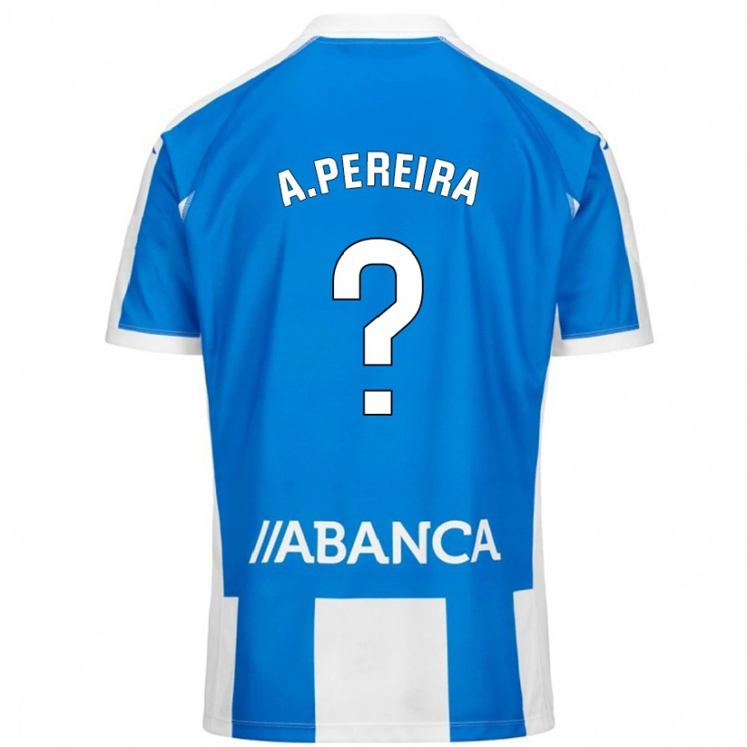 Danxen Kinderen Alejandro Pereira #0 Blauw Wit Thuisshirt Thuistenue 2024/25 T-Shirt