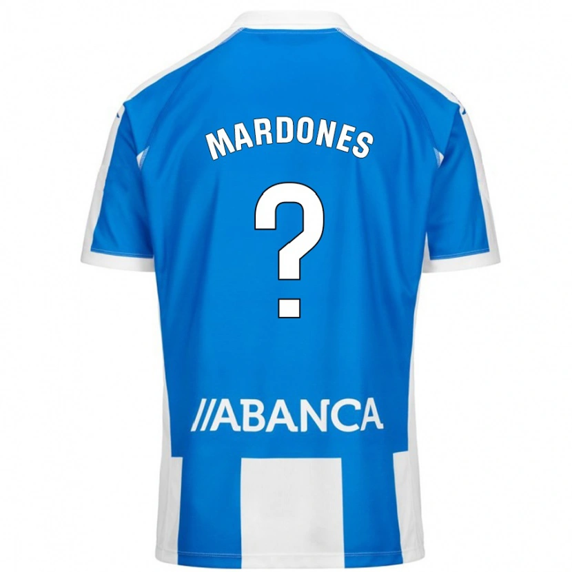 Danxen Kinderen Alvaro Mardones #0 Blauw Wit Thuisshirt Thuistenue 2024/25 T-Shirt