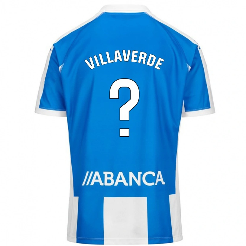 Danxen Kinderen Hugo Villaverde #0 Blauw Wit Thuisshirt Thuistenue 2024/25 T-Shirt