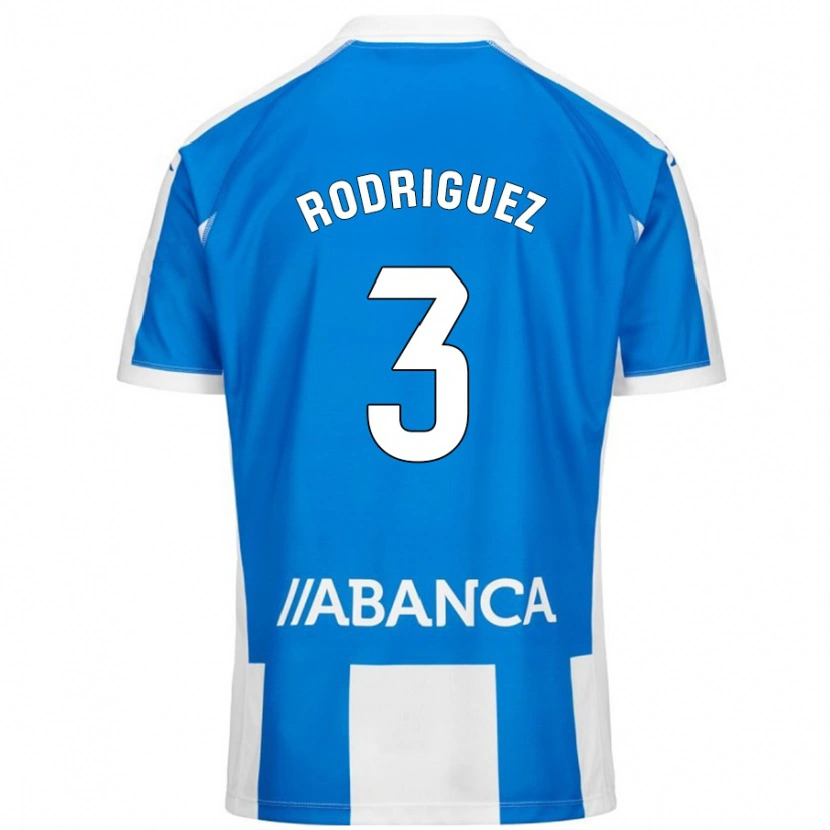 Danxen Kinderen Clara Rodríguez #3 Blauw Wit Thuisshirt Thuistenue 2024/25 T-Shirt