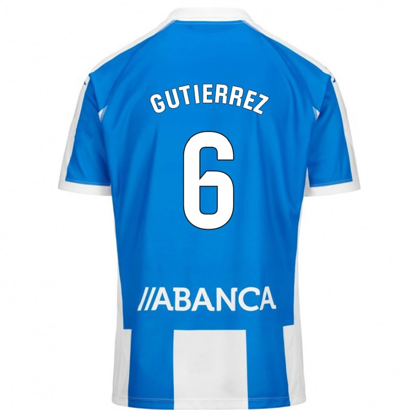 Danxen Kinderen Paula Gutiérrez #6 Blauw Wit Thuisshirt Thuistenue 2024/25 T-Shirt