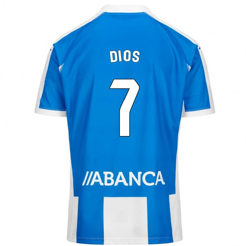 Danxen Kinderen Eva Dios #7 Blauw Wit Thuisshirt Thuistenue 2024/25 T-Shirt